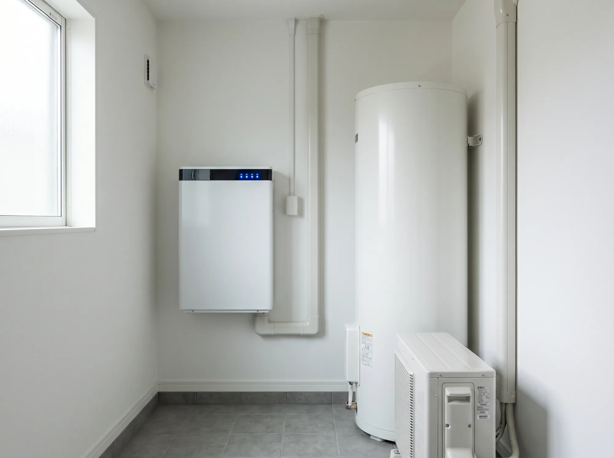 壁掛け式の家庭用蓄電池ユニット